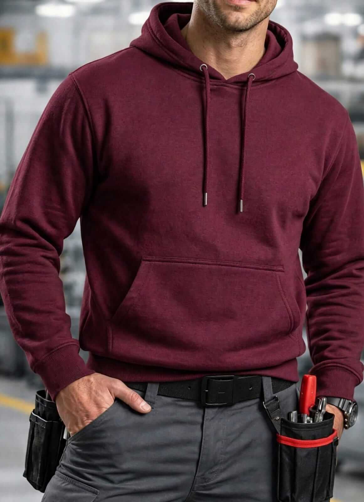 sudadera canguro y gorro
